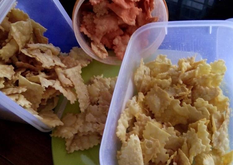 cara membuat kerupuk pangsit aneka rasa