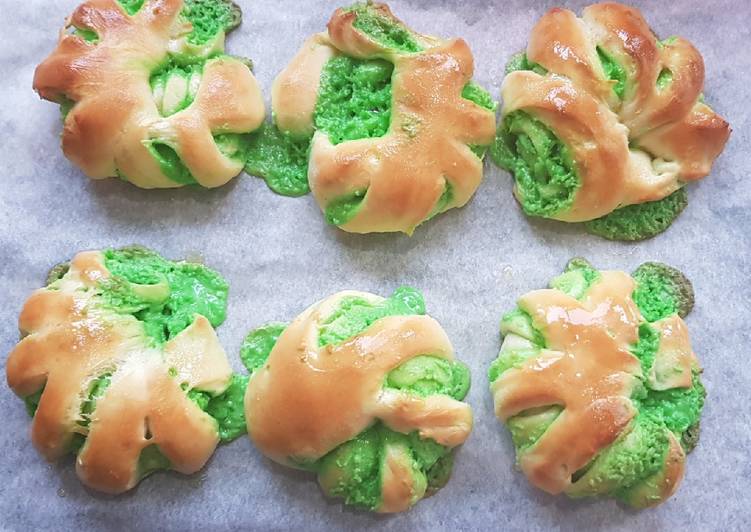 resep roti kelapa pandan